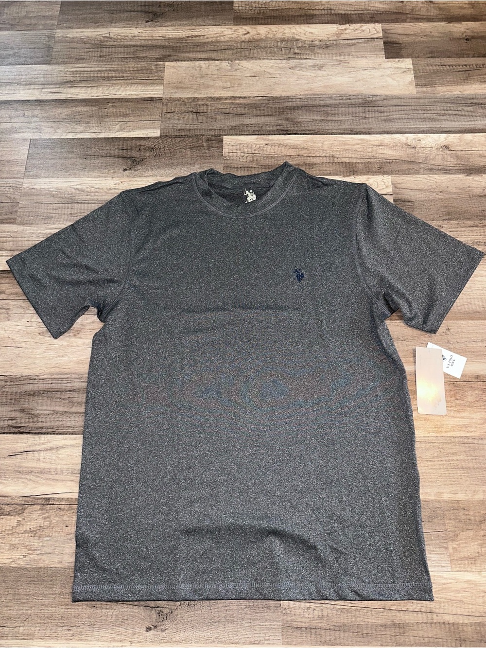U.S. Polo Assn. Men's Charcoal Heather Short Sleeve Crew Tee